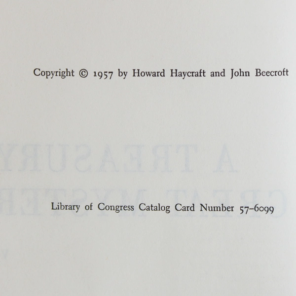 A Treasury of Great Mysteries Vol 2 Haycraft & Beecroft 1957 Nelson Doubleday