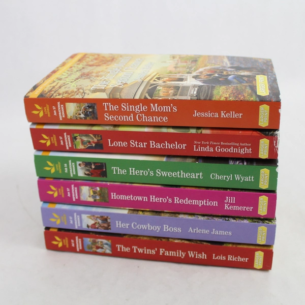 Lot of 6 Love Inspired Inspirational Romance Novels 2016 2017 Larger Print PB