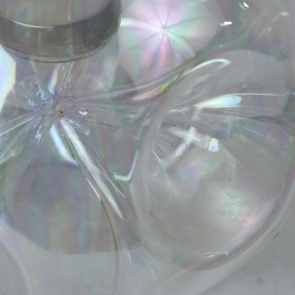 Vintage Bubble Shaped Tealight or Votive Candle Holder With Cone Shaped Indents