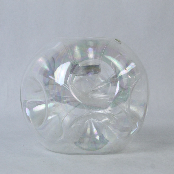 Vintage Bubble Shaped Tealight or Votive Candle Holder With Cone Shaped Indents