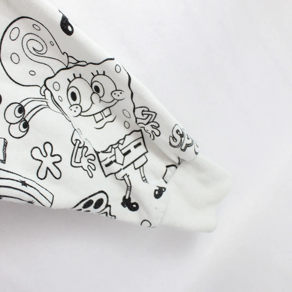 Nickelodeon Black and White SpongeBob SquarePants Hoodie Women's Size Medium