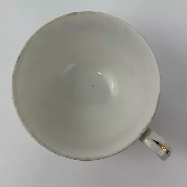 Vintage Smith Western Oregon Souvenir Cup And Saucer Set White Gold Trim