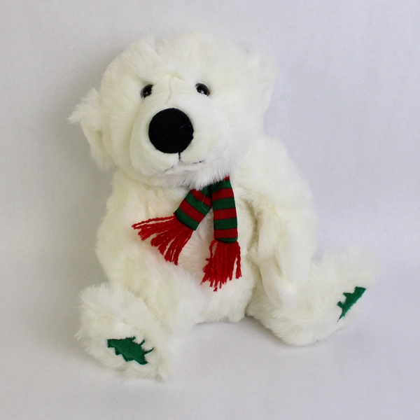 Lot of 5 White Polar Bear Soft Stuffed Animals Varied Sizes