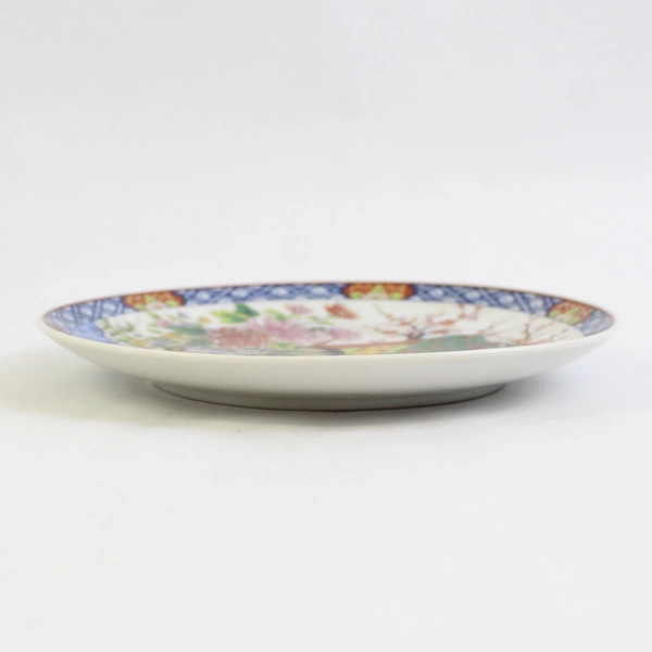 Vintage Japanese Porcelain Plate 6.25" Hand-Painted Carriage Floral Scene