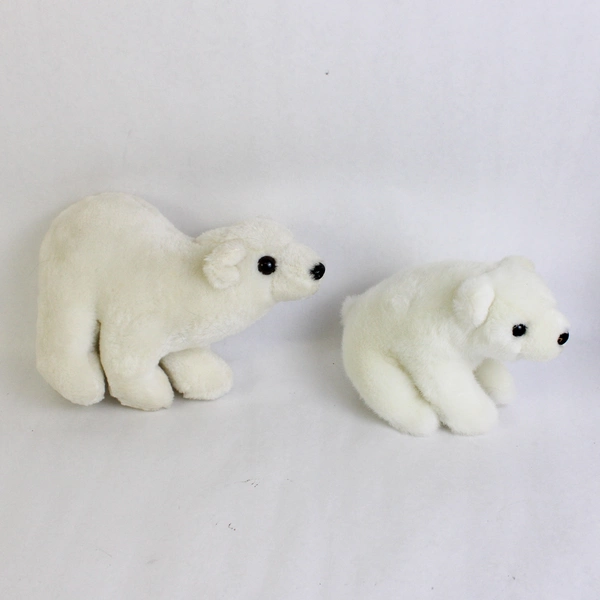 Lot of 5 White Polar Bear Stuffed Animals Various Sizes