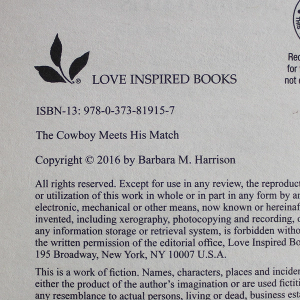 Lot of 3 Love Inspired Cowboy Theme Novels Larger Print Paperback 2016