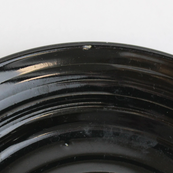 Set of 4 CAC China Tango-Pattern Black Bread Plates 7.5" Durable China