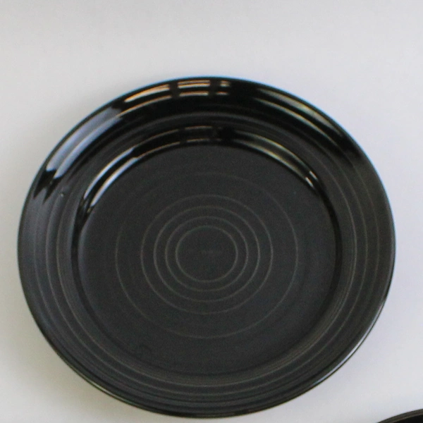Lot of 3 CAC China Tango Pattern Black Bread Plates 7.5" Durable China