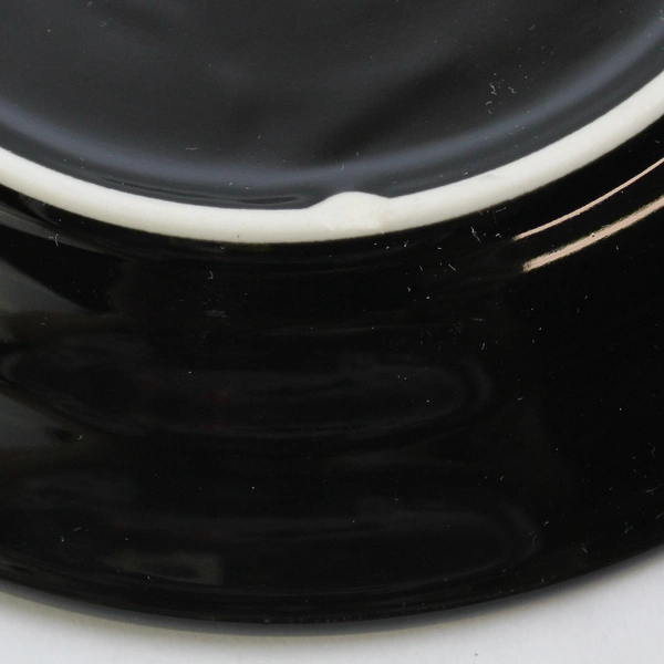 Lot of 3 CAC China Tango Pattern Black Bread Plates 7.5" Durable China