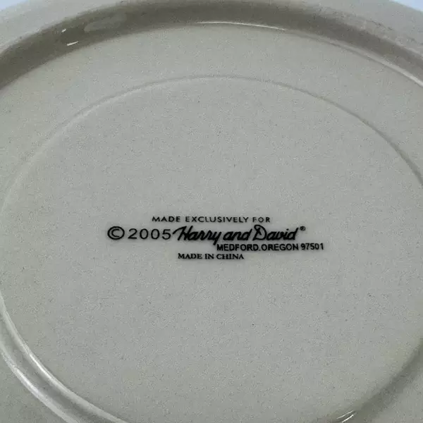 2005 Harry & David 4-Piece Tea for One Set Red Green Lattice Square