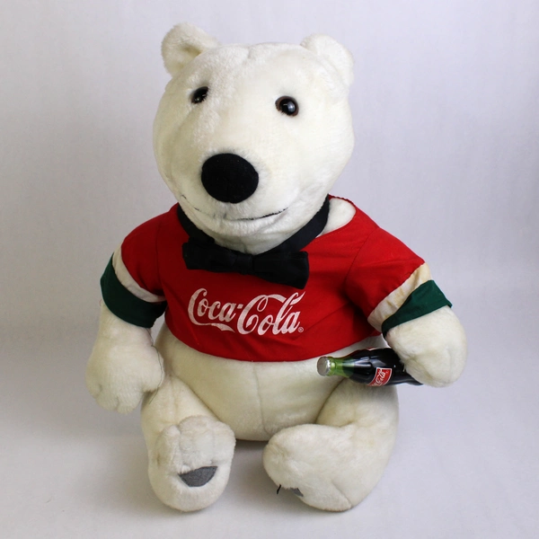 Lot of 4 Medium to Large Coca-Cola Plush Collection Polar Bears Flawed