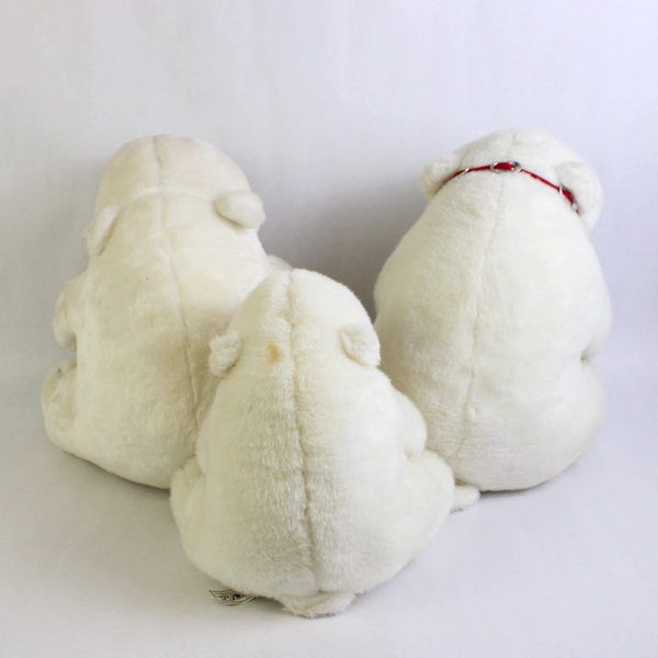 Lot of 3 Coca-Cola Plush Polar Bears Medium to Large Flawed