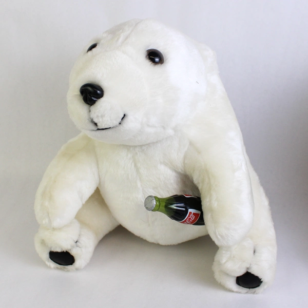 Lot of 3 Coca-Cola Plush Polar Bears Medium to Large Flawed