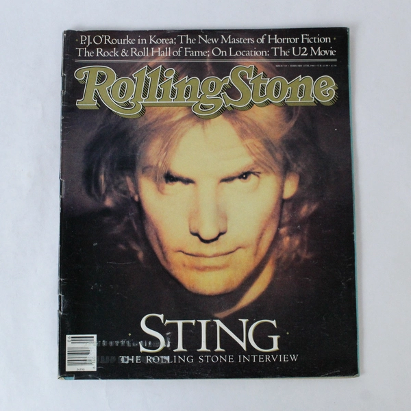 Rolling Stone Magazine Feb 11 1988 No 519 Sting Cover PJ O’Rourke Clive Barker