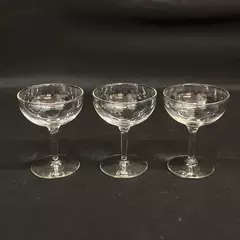 Lot of 3 Crystal Champagne Glasses