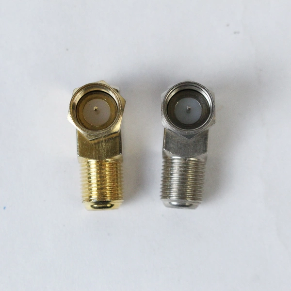 6 Coaxial Cable Female Connector Bundle with 90 Degree Male to Female Adapt