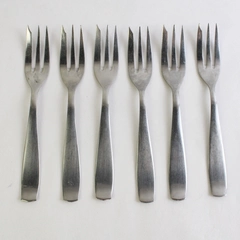 Set of 6 C. Hugo Pott 2716 Stainless Steel Pie Forks