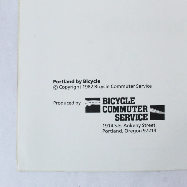Portland By Bicycle Book 1982 by Church, Lowe & Wiselogle - Pre-Owned
