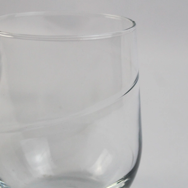 Set Of 4 Unmarked Stemless Crystal Wine Glasses Barware Drinkware