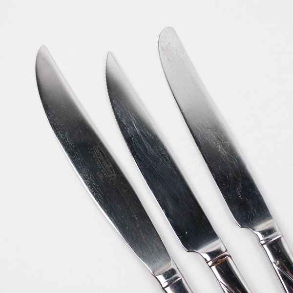 6 Pc Lot Temp-Tations Old World Floral-Round Tip Knives