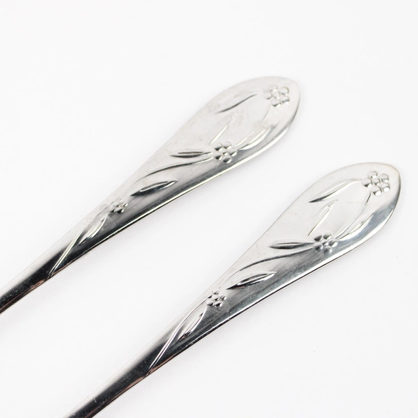 3 Pc Temp-Tations Old World Floral-Round Tip Stainless Steel Serving Utensils