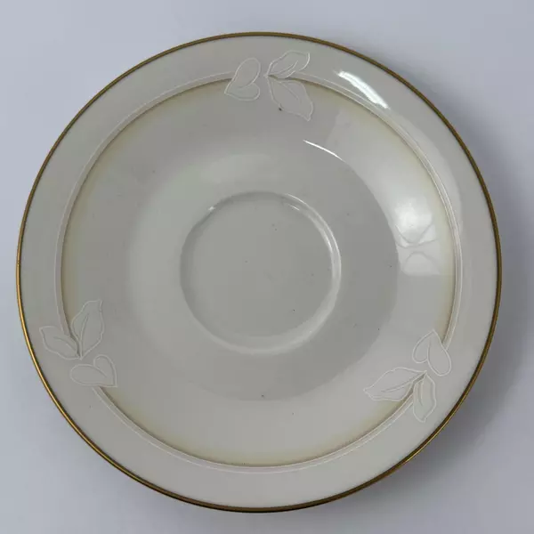 Vtg Noritake Devotion China Tea Cup & Saucer Set 7271 Taupe Roses White Leaves