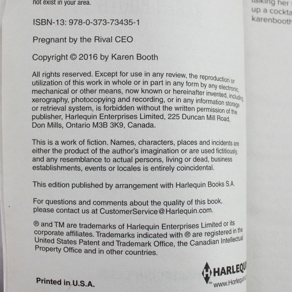 Harlequin Desire Pregnant By The Rival CEO by Karen Booth 2016 Paperback