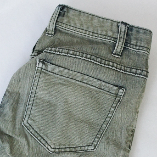 Free People Women's Distressed Skinny Jeans W 25 Grayish Brown Raw Hem