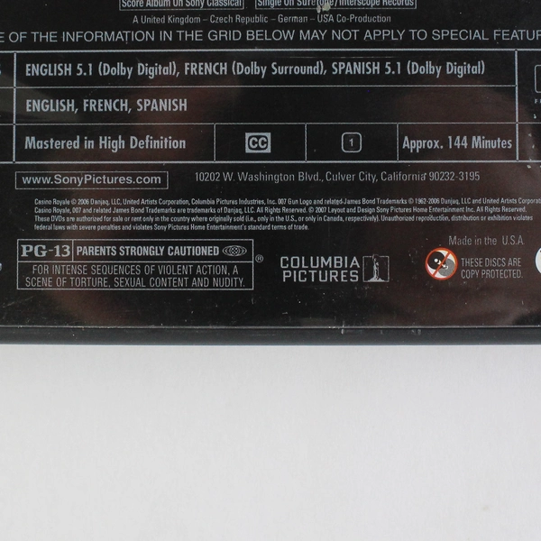 Casino Royale DVD 2006 2-Disc Full Screen Edition Director Martin Campbell