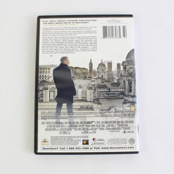 Skyfall DVD 2012 007 Directed By Sam Mendes