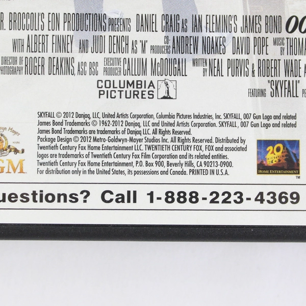 Skyfall DVD 2012 007 Directed By Sam Mendes