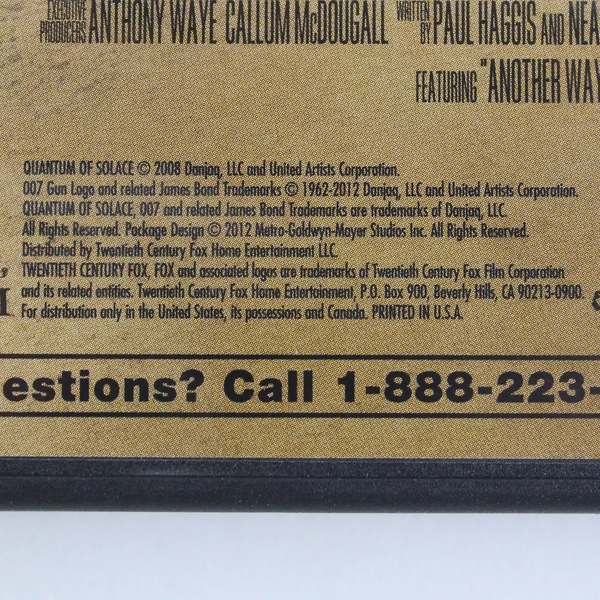 Quantum of Solace DVD 2008 MGM 90th Anniversary Directed By Marc Forster