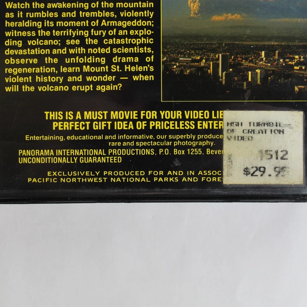 Mount St. Helens: The Turmoil Of Creation Continues VHS Documentary