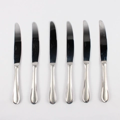 Set of 6 Cambridge Stainless Steel Solid Handle Dinner Knives
