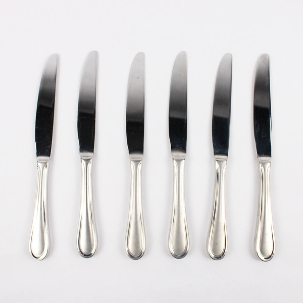 Set of 6 Cambridge Stainless Steel Solid Handle Dinner Knives