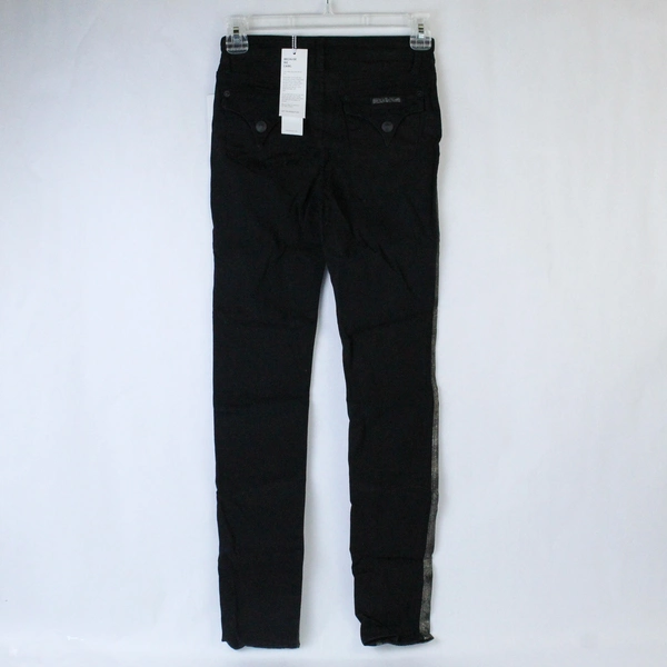 Hudson Girls' Size 14 Black Skinny Jeans with Glitter Pattern, New with Tags