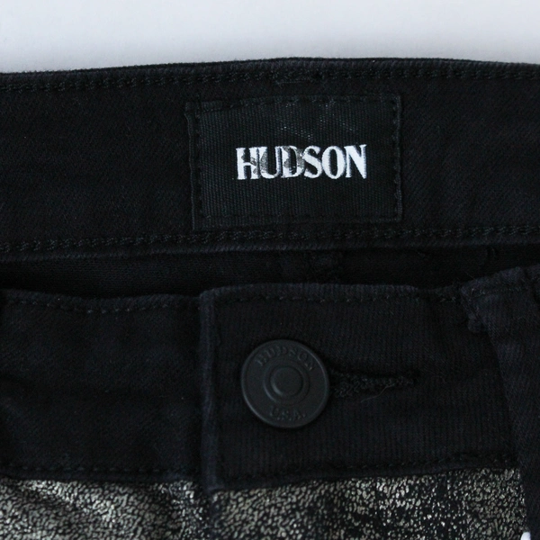 Hudson Girls' Size 14 Black Skinny Jeans with Glitter Pattern, New with Tags