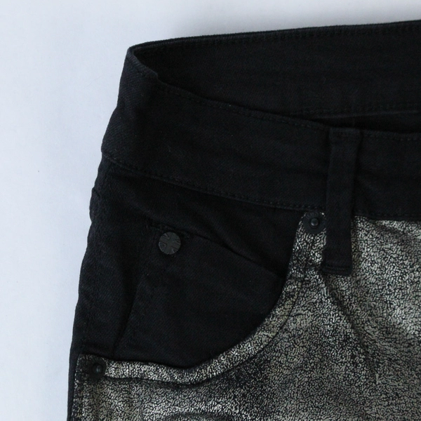 Hudson Girls' Size 14 Black Skinny Jeans with Glitter Pattern, New with Tags