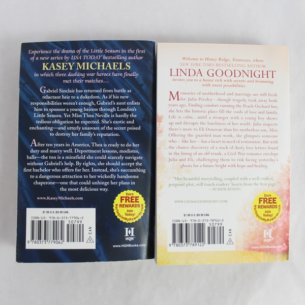 Lot Of 2 PB HQN Fiction by Linda Goodnight & HQN Historical by Kasey Michaels