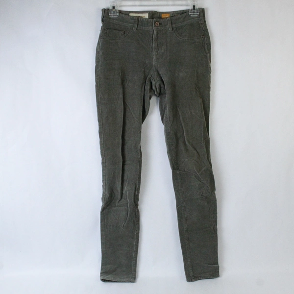 Pilcro Green Corduroy Skinny Jeans Size 26, Pre-owned with Stains