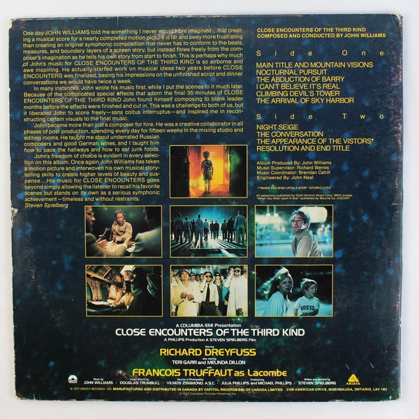 Close Encounters Of The Third Kind Soundtrack 1977 Vinyl LP Gatefold 12" & 7"