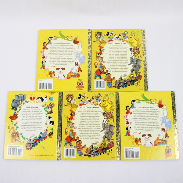 Lot of 5 Vintage Disney Little Golden Books Board Book 1998 - 2003