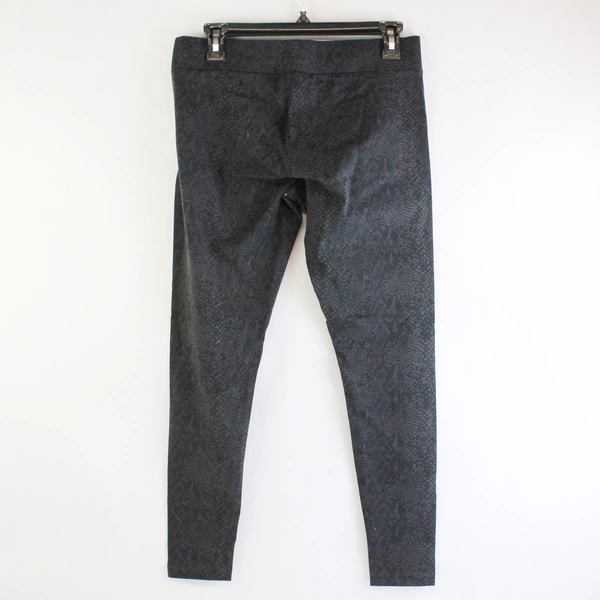 Matty M Dark Gray Snakeskin Pattern Leggings Women's Size Medium
