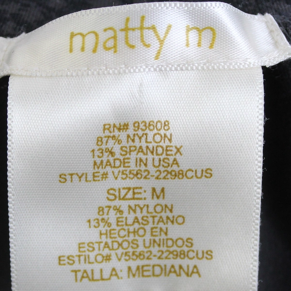 Matty M Dark Gray Snakeskin Pattern Leggings Women's Size Medium