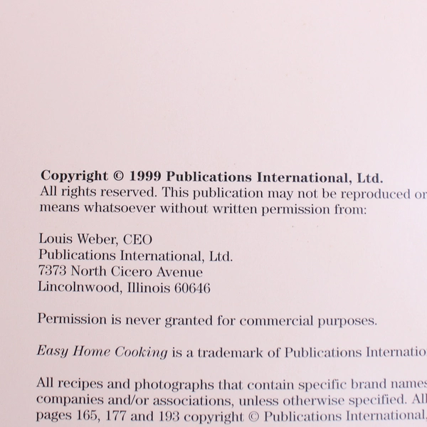 One-Dish Collection Publications International Ltd. Staff 1999 HC