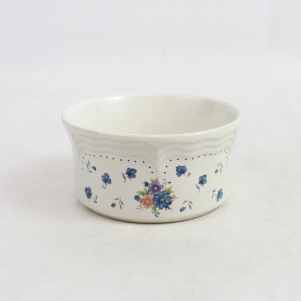 Lot of 5 Vintage Stoneware Floral Patterned Bowls 4.5" x 2.25"