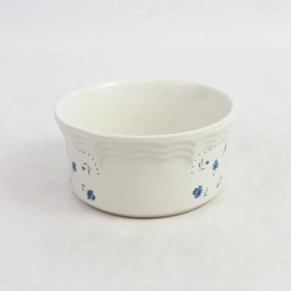 Lot of 5 Vintage Stoneware Floral Patterned Bowls 4.5" x 2.25"