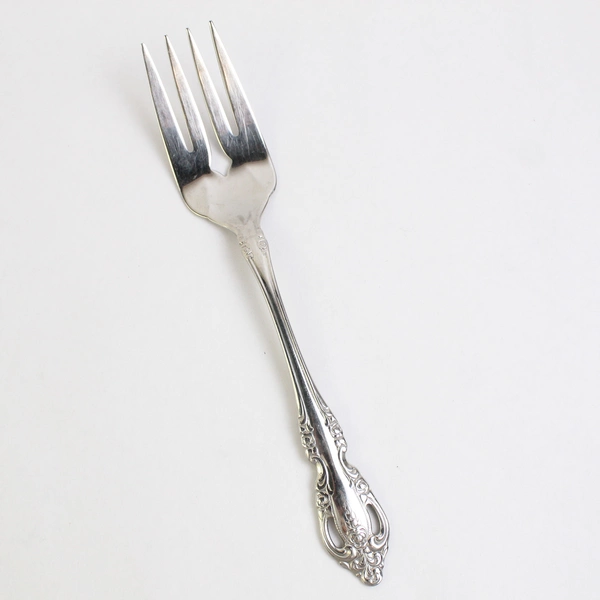 Lot Of 7 Oneida Silver Brahms (Stainless) Medium Solid Cold Meat Serving Fork