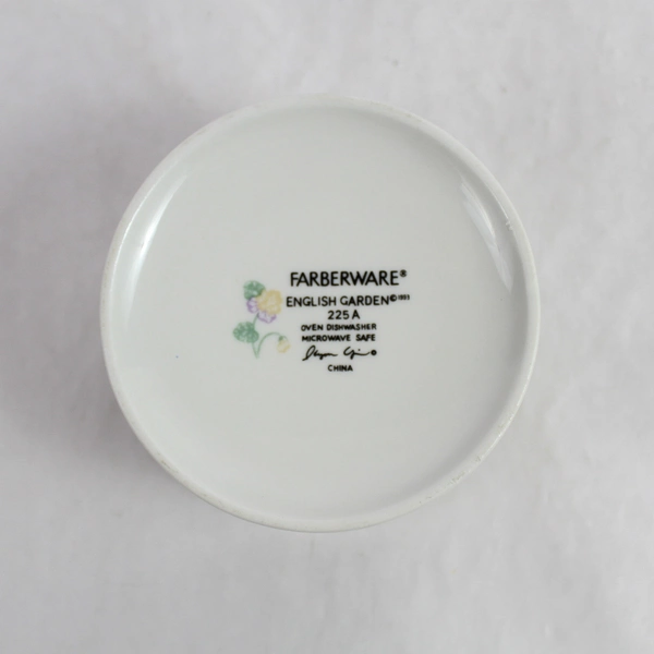Farberware Sugar Bowl English Garden 225A Vintage Stoneware 1993 W/out Lid