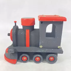 Home Depot Handmade And Hand Painted Wooden Toy Train Locomotive  Black And Red